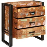 vidaXL Strani šal s predalom Rjava 66 x 33 x 70 cm trden predelan les | Shoptok.si