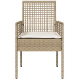  Vrtna stolica s jastukom 2 pcs Bež 55 x 53 x 85 cm poliratan | Eponuda.ba