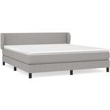  Box spring postelja z vzmetnico svetlo siva 180x200 cm blago, (20790594) | Shoptok.si