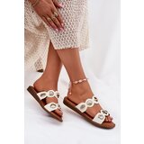 Boto Women's Slippers With Golden Rings White Jenoriela | Shoptok.si