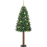  Mršavo božićno drvce Zelena 210 cm PVC i čvrsto drvo bora | shoptok.hr