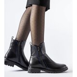 Gemre Black ankle boots with decorative blue stitching Nereo | Shoptok.si