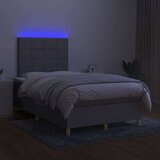  Box spring postelja z vzmetnico LED sv. siva 120x200 cm blago, (20789389) | Shoptok.si