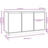 vidaXL komoda 111x34x60 cm trdna borovina | Shoptok.si