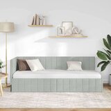 vidaXL kutni okvir kreveta s uzglavljem svjetlosiva 80 x 200 cm baršun | shoptok.hr