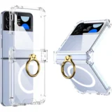 Maska za mobilni telefon Samsung Z Flip4, MagSafe, Sa prstenom, Providna