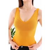 Dewberry Z2009 WOMEN'S CROP BLOUSE-MUSTARD | shoptok.hr