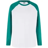 Urban Classics Boys' long-sleeved T-shirt Organic Oversized white/green