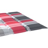 vidaXL Jastuk za ležaljku crveni karirani 200x70x3 cm tkanina Oxford | shoptok.hr