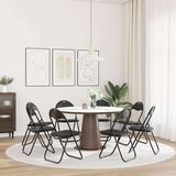  Zložljiva stolica 8 pcs Črna 48 x 43,5 x 81 cm Umjetno usnje, (5000296740) | Shoptok.si