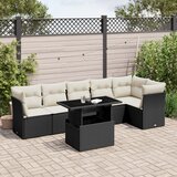 vidaXL 7-dijelni set vrtnih sofa od poliratana s jastucima crni | shoptok.hr