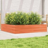  Vrtno cvetlično korito voščeno rjavo 110x110x23 trdna borovina | Shoptok.si