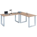 MID.YOU Kotna Pisalna Miza Lona, Hrast | Shoptok.si
