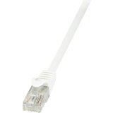 Logilink CP2051U RJ45 omrežni kabel\, Patch kabel CAT 6 U/UTP 2.00 m bela z zaščitnim zapornim zatičem 1 kos, (20418878) | Shoptok.si