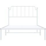  Metalni okvir za krevet s uzglavljem bijeli 107x203 cm | shoptok.hr