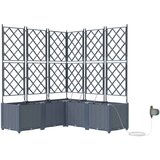  Vrtna saksija 5 pcs Svijetlo siva 120 x 120 x 142 cm Plastika | Eponuda.com