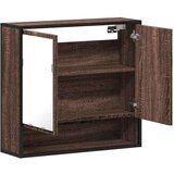 vidaXL Kupaonski ormarić s ogledalom smeđi hrast 65x20x60 cm | shoptok.hr