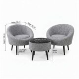 Atelier Del Sofa fotelje i klub stočić lida linen grey | Eponuda.com