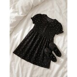 Sinsay Točkasta babydoll haljina s ukrasnim ovratnikom | shoptok.hr