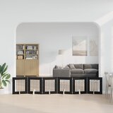  Vrata za pse s postoljem 6 pcs Crni hrast 60 x 60 cm | shoptok.hr