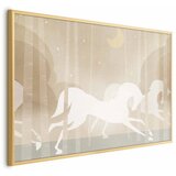  Plakat - Galloping Horses 60x40 Zlatni okvir | shoptok.hr