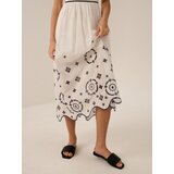 Sinsay Pamučna midi haljina s ažurnim detaljima | shoptok.hr