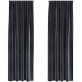  Zavjese za zamračivanje 2 pcs Tamno siva 140 x 260 cm Baršun | shoptok.hr