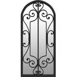  Vrtno ogledalo crno 100 x 45 cm željezno za vanjsku upotrebu | shoptok.hr