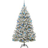  Umjetno božićno drvce Zelena i bijela 180 cm PVC i metal | shoptok.hr