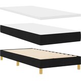  s opruga kutije s jastukom Crna 90 x 190 cm tkanina | shoptok.hr