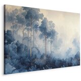  Slika - Landscape with Trees in Illustrative Style Fairy-Tale Blue Forest 60x40 Na talijanskom platnu | shoptok.hr