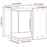  Kutija z mačji pijesak boja hrasta 53x53x51cm konstruirano drvo | Eponuda.com