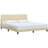 vidaXL Posteljni okvir brez vzmetnice krem 180x200 cm blago, (22053373) | Shoptok.si