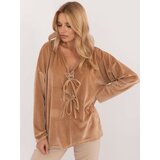 Italy Moda Blouse-DHJ-BZ-19916.03P-camel Cene