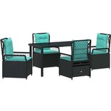  Komplet za jedilnico v vrtu 5 pcs Črna poli ratan, (5000045301) | Shoptok.si