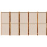 Sobna pregrada s 5 panela smeđesiva 350 x 180 cm | shoptok.hr