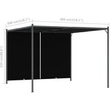  Vrtna pergola s pomičnim krovom 3 x 3 m antracit | shoptok.hr