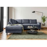 MID.YOU KOTNA SEDEŽNA GARNITURA, struktura temno modra | Shoptok.si