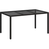  Stol za vrt Crna 150 x 90 x 75 cm poliratan | shoptok.hr