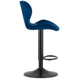  Tabure od baršuna WEST - tamnoplava boja, crna baza x 2 | shoptok.hr
