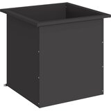  Vrtna posuda za sadnju s LED svjetlom Crna 50 x 50 x 48 cm Slike
