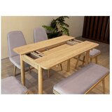 Hanah home vina mini 03 0701 oak soho grey (produžni set trpezarijskih stolova i stolica (6 komada)) | ePonuda.com