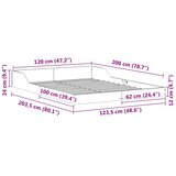  Krevetna konstrukcija Vosak smeđa 120 x 200 cm | shoptok.hr