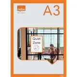 Okvir magnetni samolepilni a3 nobo oranžen 1/2 1915698 NOBO TABLE