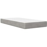  Okvir kreveta s madracem Svijetlo siva 90 x 190 cm Baršun | shoptok.hr