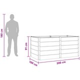  Povišena vrtna gredica Crna 200 x 100 x 91 cm | shoptok.hr