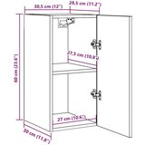 vidaXL TV omarica 2 kosa artisan hrast 30,5x30x60 cm inženirski les | Shoptok.si