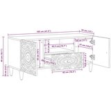  ormar s ladicama Bijelo 105 x 33 5 x 46 cm Čvrsto drvo manga - Bijelo | shoptok.hr