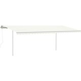 Maison Chic Avtomatsko zložljiva tenda - Senčniki s stebrički 6x3 m krem, (22039944) | Shoptok.si