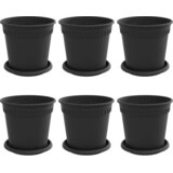  Saksije za biljke 6 pcs Crna Ø 17 x 14 cm Plastika | shoptok.hr